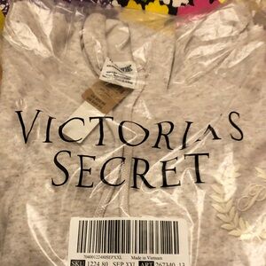 Victoria's Secret Heather Gray Cropped Hoodie